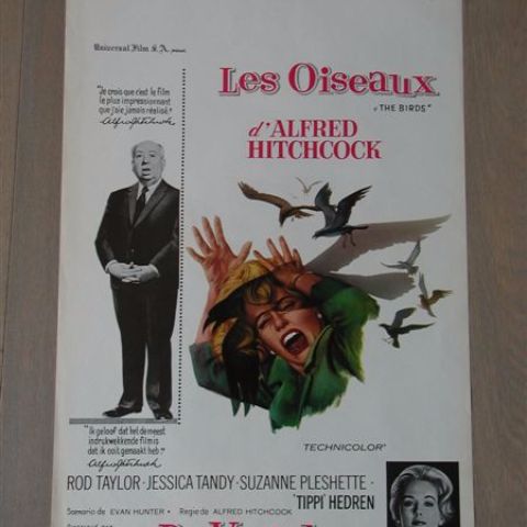 'Les Oiseaux' (The Birds) Belgian affichette